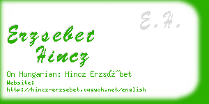 erzsebet hincz business card